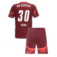 Echipament fotbal RB Leipzig Benjamin Sesko #30 Tricou Deplasare 2024-25 pentru copii maneca scurta (+ Pantaloni scurti)